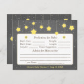 Twinkle Little Star Baby Predictions Name Hinweiskarte (Vorne/Hinten)