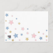 Twinkle Little Star Baby Shower Admin Card Hinweiskarte (Rückseite)