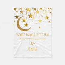 Twinkle Little Star Baby Shower Babydecke