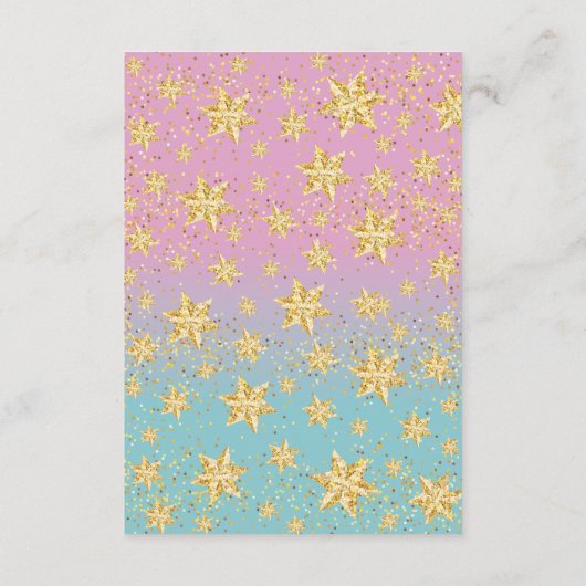 Twinkle Little Star Baby Shower Book for Baby Card Begleitkarte (Rückseite)