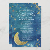 Twinkle Little Star Baby Shower by Mail Einladung (Vorne/Hinten)