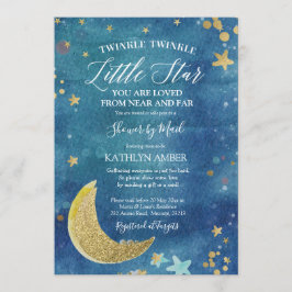 Twinkle Little Star Baby Shower by Mail Einladung