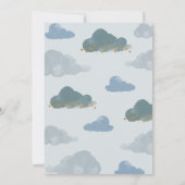 Twinkle Little Star Baby Shower Einladung Junge (Rückseite)