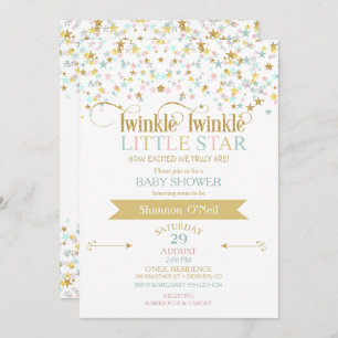 Twinkle Little Star Baby Shower Gender Neutral Einladung