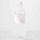 Twinkle Little Star Baby Shower Wasserflaschenetikett (Rückseite)