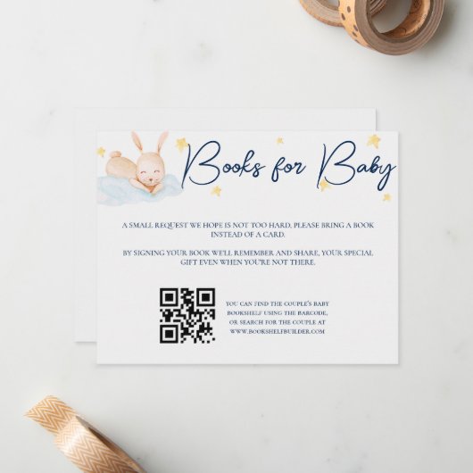 Twinkle Little Star Baby Showkarte Mitteilungskarte (Vorderseite/Rückseite Beispiel)