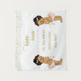 Twinkle Little Star Baby Twin Girls Ethnic Wandteppich