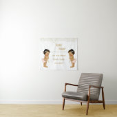 Twinkle Little Star Baby Twin Girls Ethnic Wandteppich (Beispiel (Horizontal))