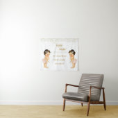 Twinkle Little Star Baby Twin Girls Wandteppich (Beispiel (Horizontal))