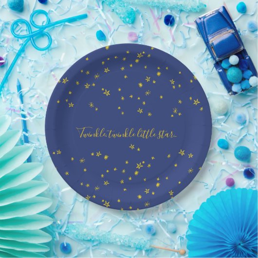 Twinkle Little Star Babydusche Teller (Party)