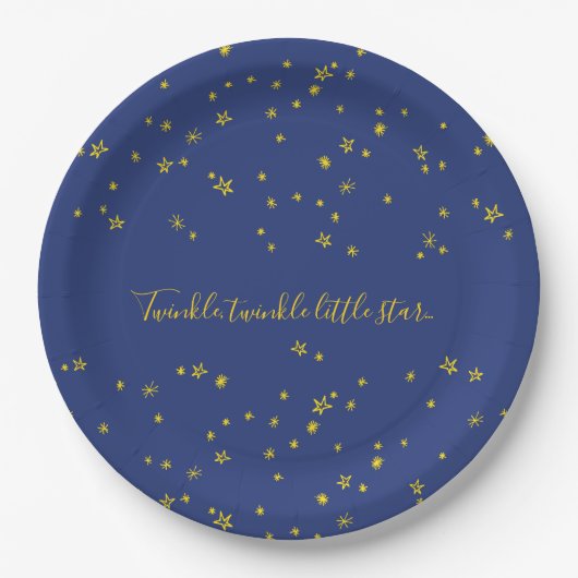 Twinkle Little Star Babydusche Teller (Vorderseite)