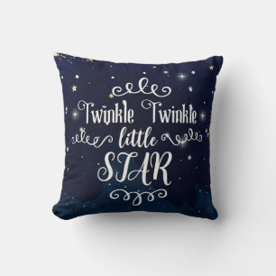 Twinkle Little Star Babyparty Blau Gold Sternen Kissen