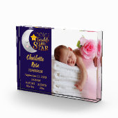 Twinkle Little Star Birth Announcement Baby Fotoblock (Rechts)