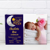 Twinkle Little Star Birth Announcement Baby Fotoblock