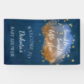 Twinkle Little Star | Blaue Kupfer-Goldstaub Banner (Horizontal)
