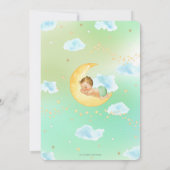 Twinkle Little Star Blonde Baby Dusche Neutral Einladung (Rückseite)