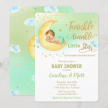 Twinkle Little Star Blonde Baby Dusche Neutral