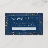 Twinkle Little Star | Blue and Gold Diaper Raffle Begleitkarte (Rückseite)