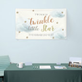 Twinkle Little Star Blue Baby Duschbanner Banner (Messeveranstaltung)