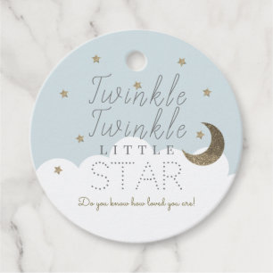 Twinkle Little Star Blue Baby Dusche Vielen Dank Geschenkanhänger