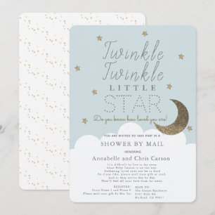 Twinkle Little Star Blue Baby Dusche von Mail Einladung