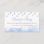 Twinkle Little Star Blue Baby Shower Book Request Begleitkarte (Vorderseite)