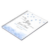Twinkle Little Star Blue Baby Shower Guest Book Notizblock (Linke Seite)