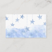 Twinkle Little Star Blue Boy Baby Shower Registry Begleitkarte (Rückseite)