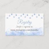 Twinkle Little Star Blue Boy Baby Shower Registry Begleitkarte (Vorderseite)