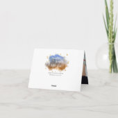 Twinkle Little Star | Blue Copper Gold Baby Dusche Dankeskarte (Rückseite)