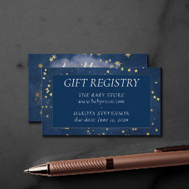 Twinkle Little Star | Blue Copper Gold Registry Begleitkarte