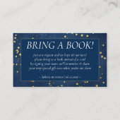 Twinkle Little Star | Blue Gold Brown Book Request Begleitkarte (Rückseite)