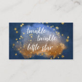 Twinkle Little Star | Blue Gold Brown Book Request Begleitkarte (Vorderseite)