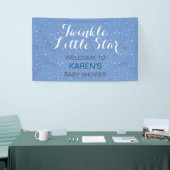 Twinkle Little Star Blue Silver Stars Baby Dusche Banner (Messeveranstaltung)