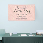 Twinkle Little Star Blush Pink Baby Dusche Banner (Messeveranstaltung)