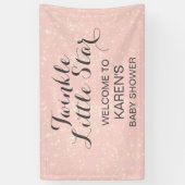 Twinkle Little Star Blush Pink Baby Dusche Banner (Vertikal)