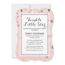 Twinkle Little Star Blush Pink Girls Baby Dusche