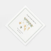 Twinkle Little Star Boho Botanical Babyparty Serviette (Ecke)