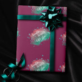 Twinkle Little Star | Bold Magenta Pink Minze Gree Geschenkpapier