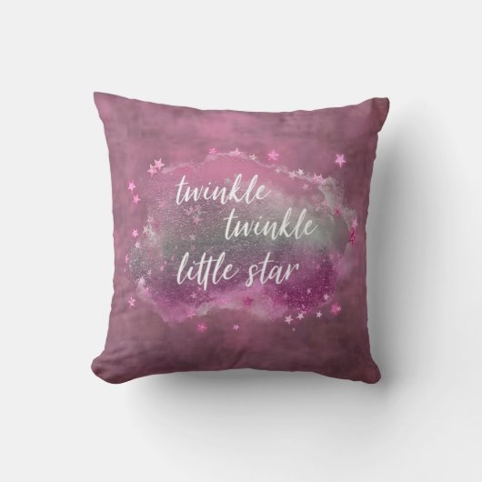 Twinkle Little Star | Bold Magenta Pink Minze Gree Kissen (Vorderseite)