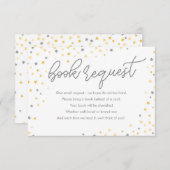Twinkle Little Star Book Request Card | Grau Begleitkarte (Vorne/Hinten)