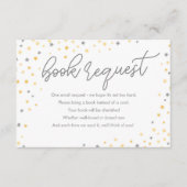 Twinkle Little Star Book Request Card | Grau Begleitkarte (Vorderseite)