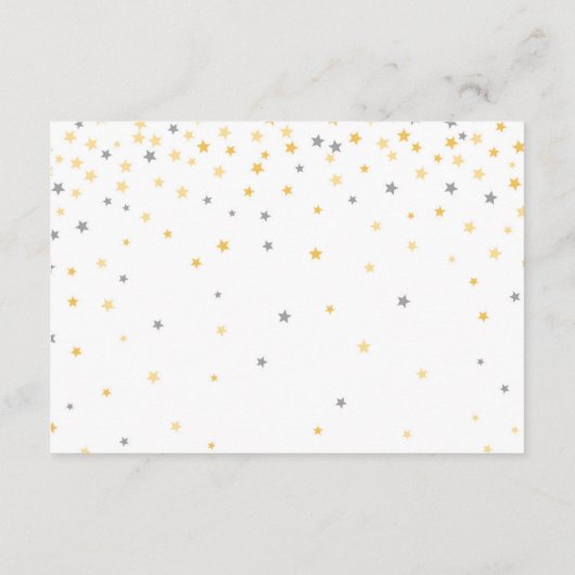 Twinkle Little Star Book Request Card | Grau Begleitkarte (Rückseite)