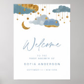 Twinkle Little Star Boy Baby Dusche Willkommenspen Poster (Vorne)