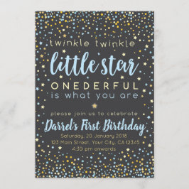 Twinkle Little Star Boy Einladung zum Geburtstag