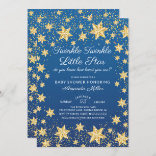 Twinkle Little Star Boys Kinderdusche Einladung