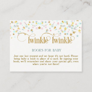 Twinkle Little Star Bücher für Baby-Anfragekarte Begleitkarte