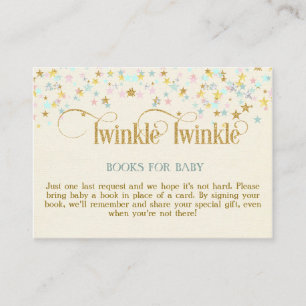 Twinkle Little Star Bücher für Baby-Anfragekarte Begleitkarte