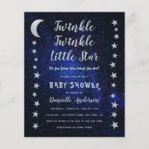 Twinkle Little Star Budget Kinderdusche Einladung