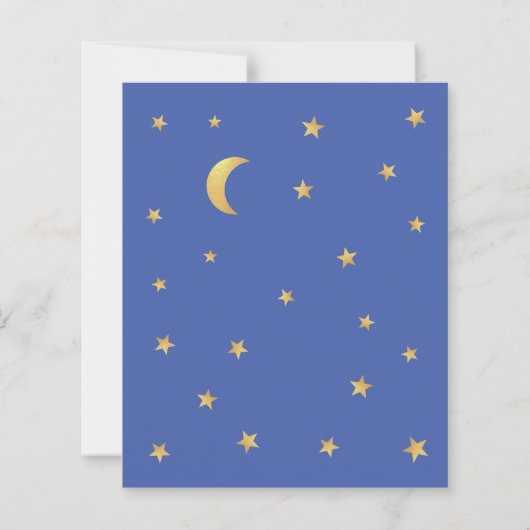 Twinkle Little Star Budget Kinderdusche Einladung (Rückseite)